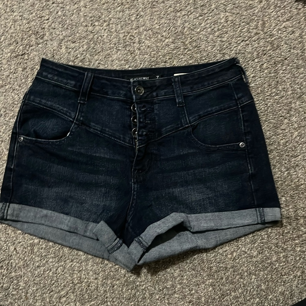 Hot topic high rise jean stretch shorts